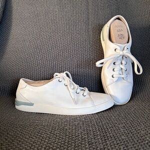 Clarks Stanway Lace White Leather Shoes Size  EU 42 Casual Trainer